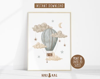 Nursery Wall Art Nursery Decor Prints Nursery Wall Decor Kids Room Art Hot Air Balloon Nursery Printable Gender Neutral Nursery Decor 07