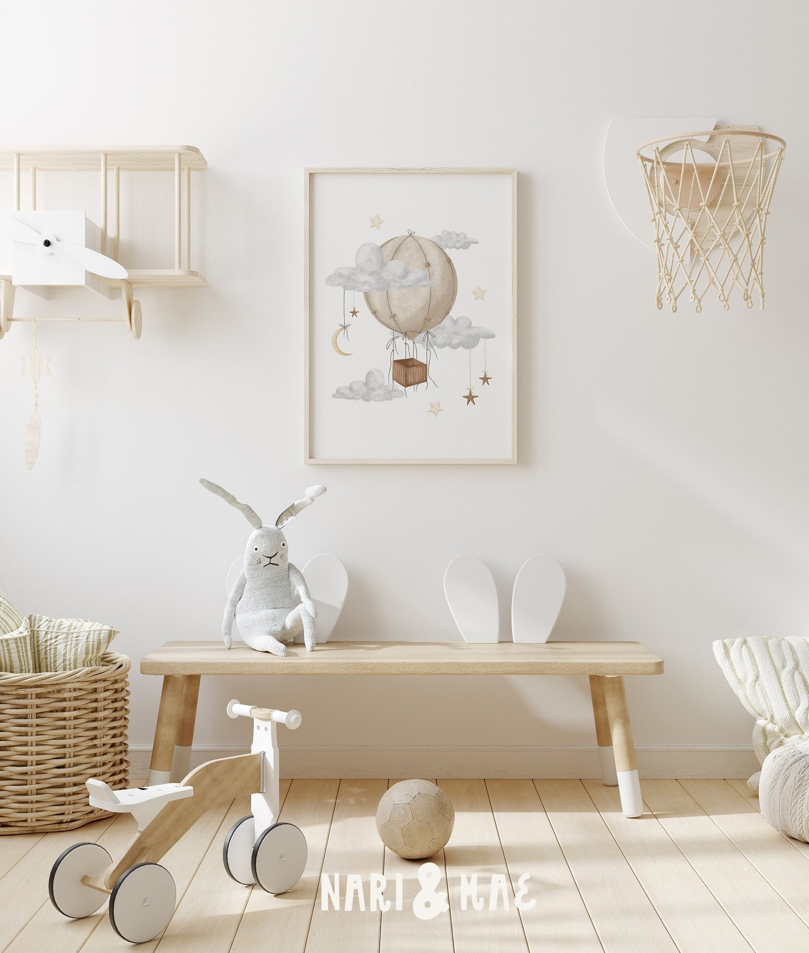 Hot Air Balloon Nursery Wall Art Nursery Decor Gender Neutral Print ...