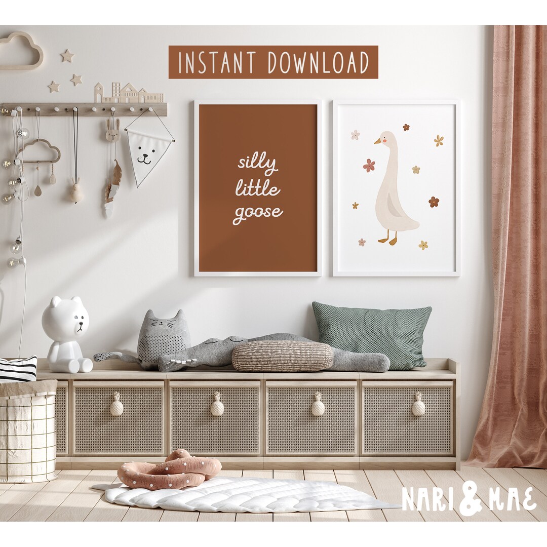 Silly Little Goose Nursery Prints, Silly Goose Nursery Wall Art ...