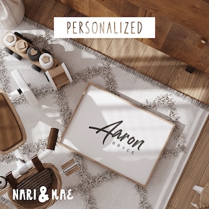 Personalized Baby Name Sign, Nursery Wall Art, Newborn Gift, Name Sign for Nursery, Baby Personalized Gifts, Digital Download, Nursery Decor