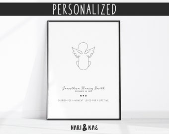 Recuerdo conmemorativo de aborto espontáneo, regalo de aborto espontáneo, memorial de pérdida de bebé, memorial de bebé, regalo de bebé ángel por pérdida de bebé, pérdida de embarazo, duelo