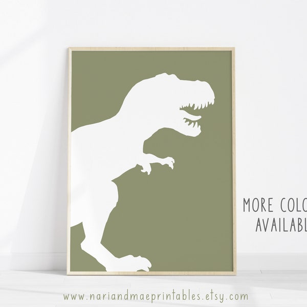 Dinosaur Wall Art Dinosaur Nursery Tyrannosaurus Rex Print Dinosaur Silhouette Print Dinosaur Poster Dino Decor Dinosaur Printable 14