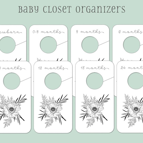 Baby Months Clothes Separator Etsy Baby Months Clothes Separator Etsy