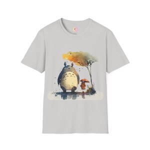 Chemise aquarelle Totoro, chemise vintage, chemise Ghibli, chemise Hayao Miyazaki, anime, chemise, chemise familiale, jolie chemise, chemise unisexe, image 2