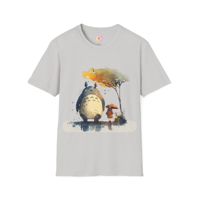 Chemise aquarelle Totoro, chemise vintage, chemise Ghibli, chemise Hayao Miyazaki, anime, chemise, chemise familiale, jolie chemise, chemise unisexe, image 2
