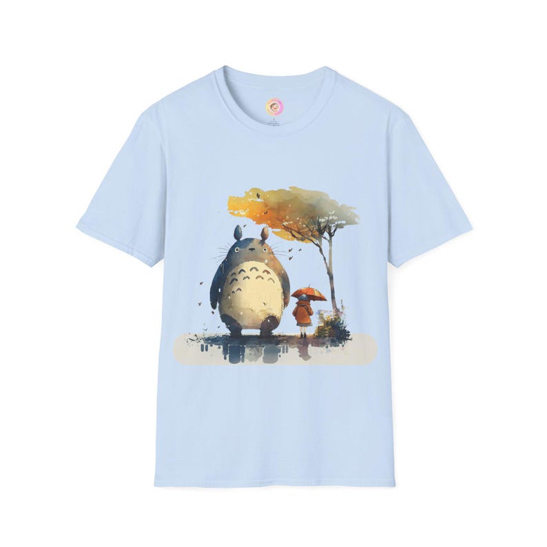 Chemise aquarelle Totoro, chemise vintage, chemise Ghibli, chemise Hayao Miyazaki, anime, chemise, chemise familiale, jolie chemise, chemise unisexe, image 5