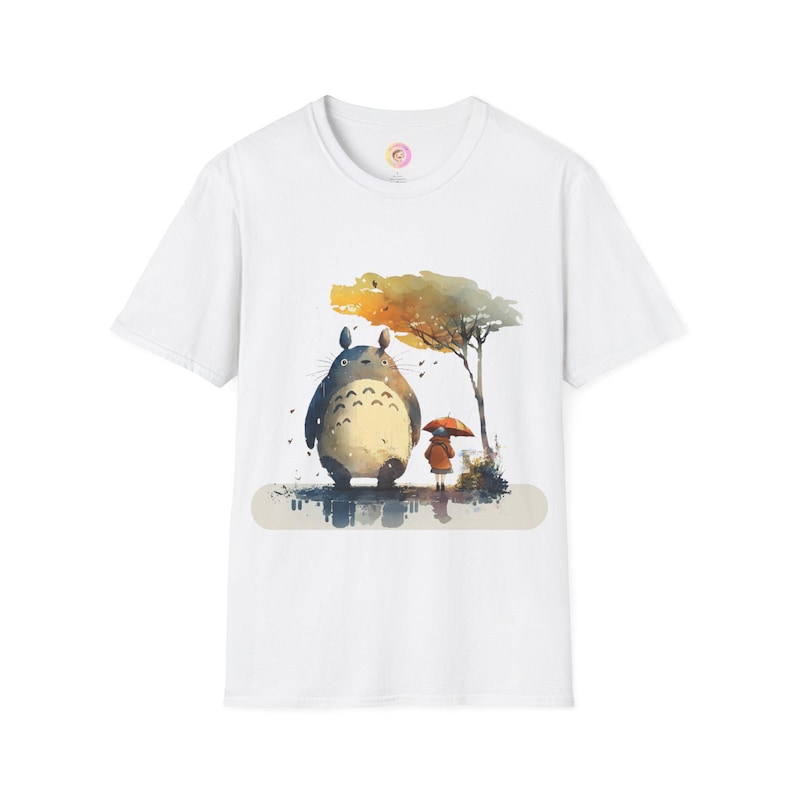 Chemise aquarelle Totoro, chemise vintage, chemise Ghibli, chemise Hayao Miyazaki, anime, chemise, chemise familiale, jolie chemise, chemise unisexe, image 1