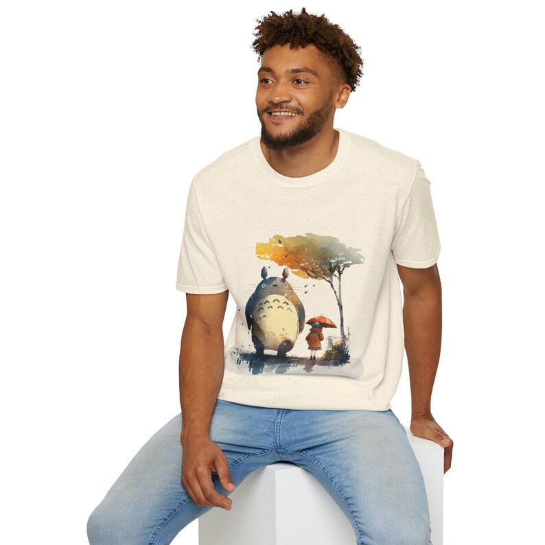 Chemise aquarelle Totoro, chemise vintage, chemise Ghibli, chemise Hayao Miyazaki, anime, chemise, chemise familiale, jolie chemise, chemise unisexe, image 8