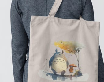 Sac fourre-tout Totoro en toile de coton, art japonais