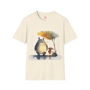 Chemise aquarelle Totoro, chemise vintage, chemise Ghibli, chemise Hayao Miyazaki, anime, chemise, chemise familiale, jolie chemise, chemise unisexe, image 4