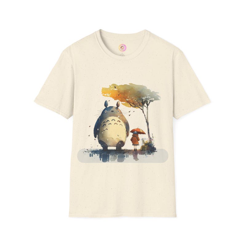 Chemise aquarelle Totoro, chemise vintage, chemise Ghibli, chemise Hayao Miyazaki, anime, chemise, chemise familiale, jolie chemise, chemise unisexe, image 4