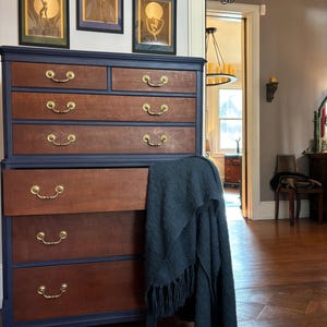 Tall Navy Blue Dresser - Etsy