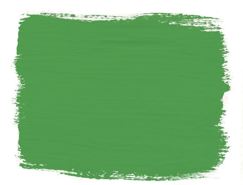 May include: A solid green painted swatch with a rough, textured brushstroke border.