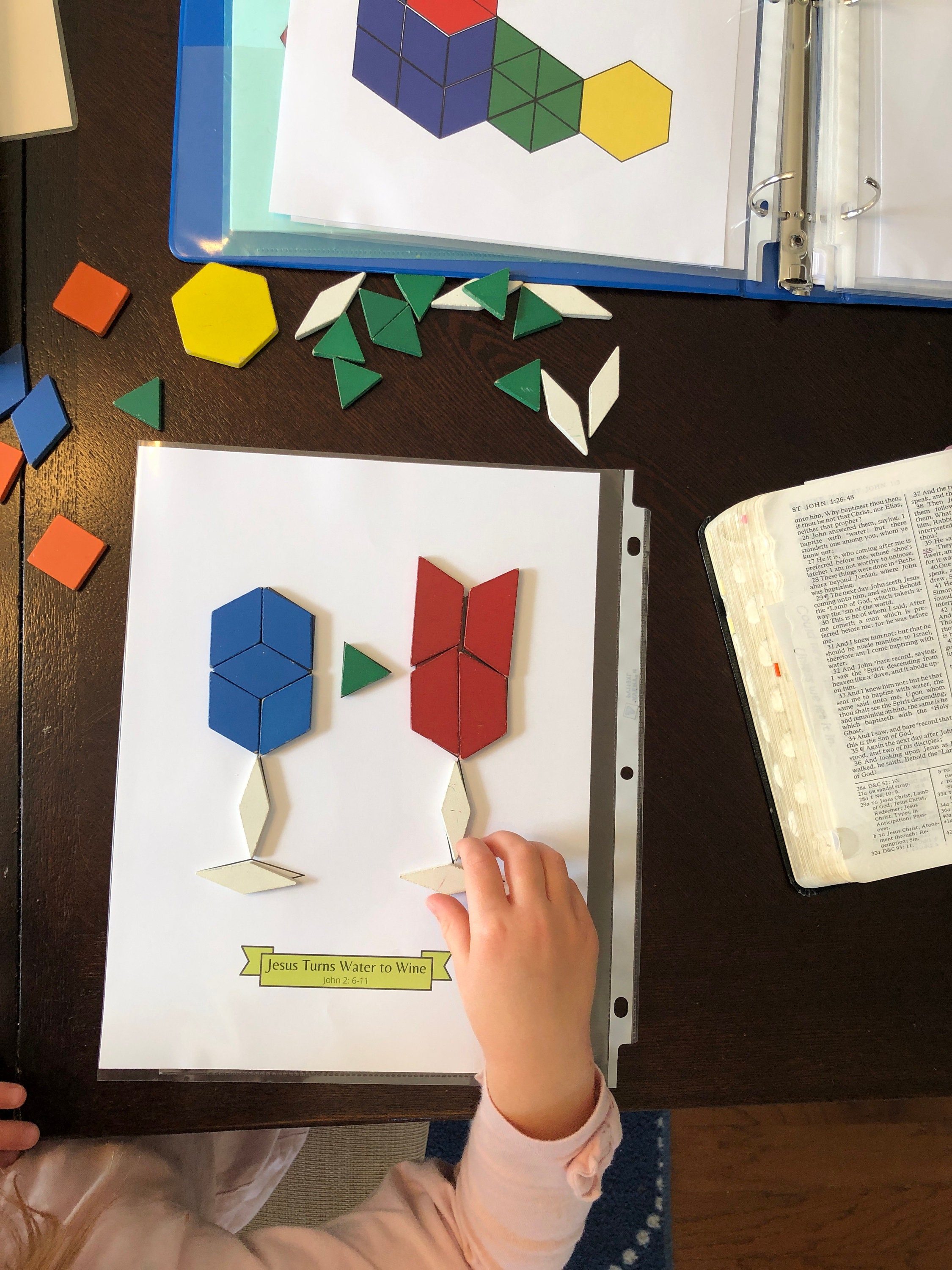 52 Bible Pattern Block Templates of New Testament Scripture Verses ...