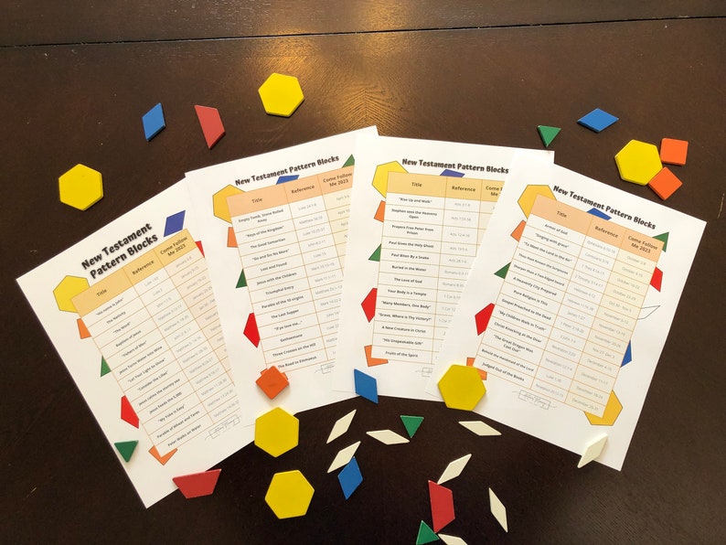 52 Bible Pattern Block Templates of New Testament Scripture - Etsy