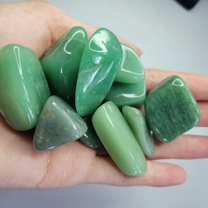 Green adventurine, tumbled .5"-1"
