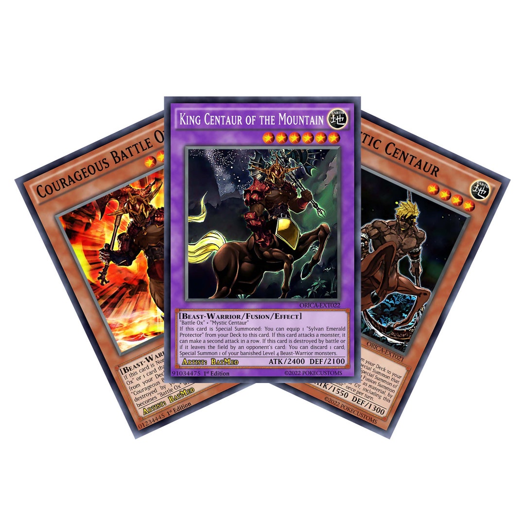 Centaur Battle Ox Set Yugioh Cards Etsy