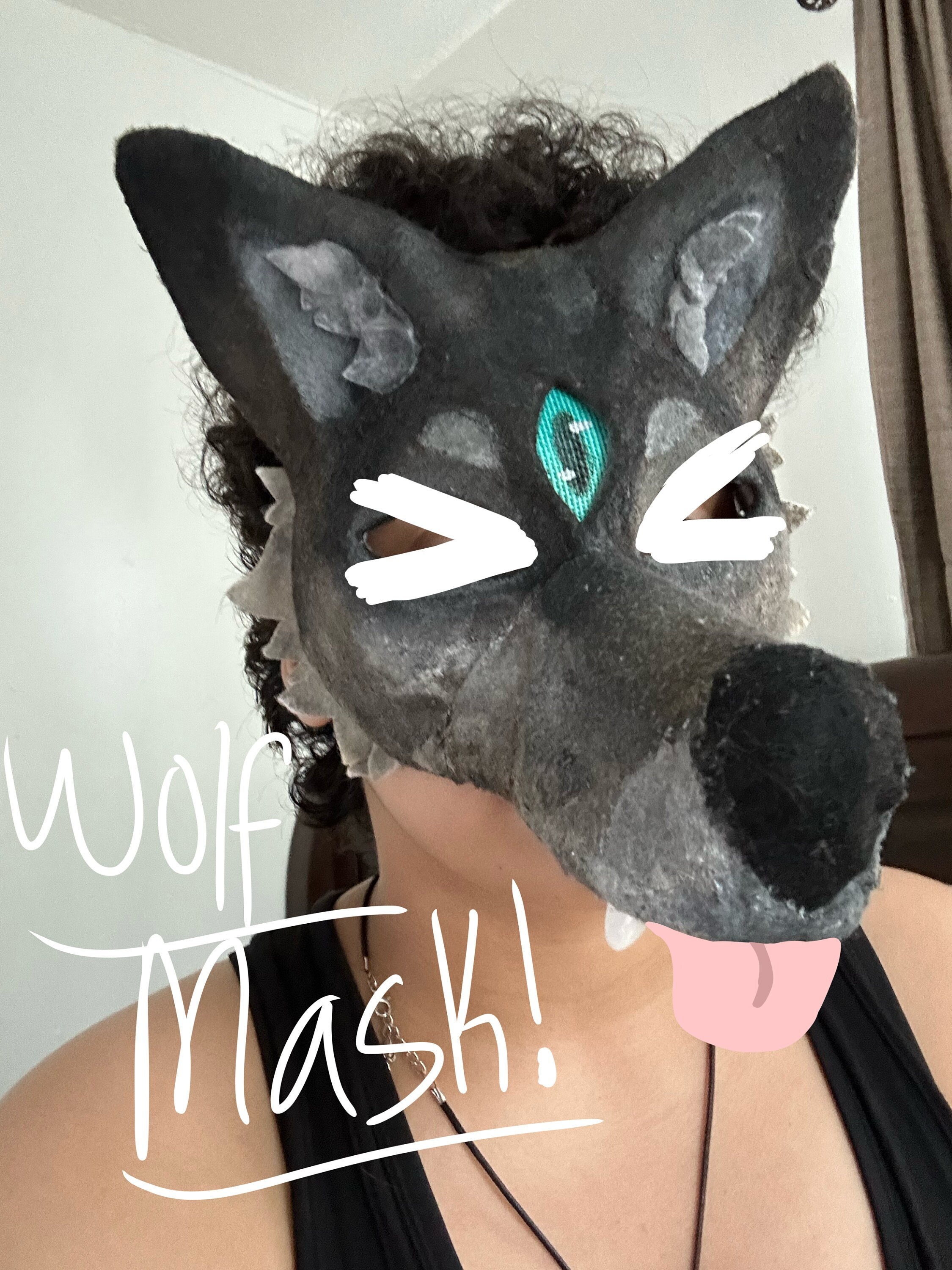 I made my first therian mask :D (I'm a Mexican wolf :3) : r/theriangear, therians  mask 