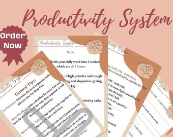 Best Productivity System - how to be Productive days 101 - Guide - Daily Planner - Weekly - Useful - Popular - digital - Be satisfied