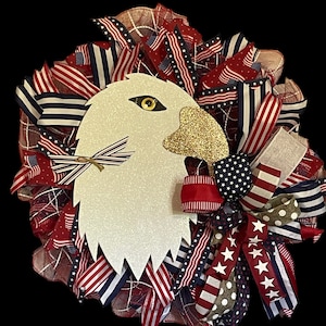 Eagle patriotic slim wreath, 4th of July, Independence Day, Veterans Day, Memorial Day #WAAM