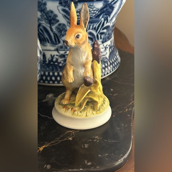 Vintage CottonTail Rabbit Porcelain Figurine~A Hand Painted Angeline Original