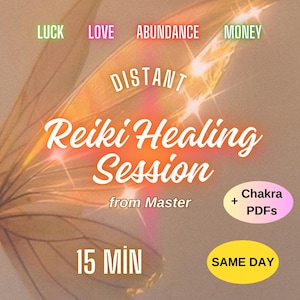 Sanación Energética Reiki EL MISMO DÍA / Chakras PDF / Afirmaciones / Dinero / Amor / Suerte / Abundancia / Purificación Subconsciente / A Distancia