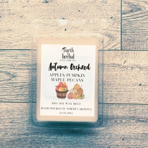Autumn Orchard Wax Melts: Apple, Pumpkin & Pecan Scented Soy Wax