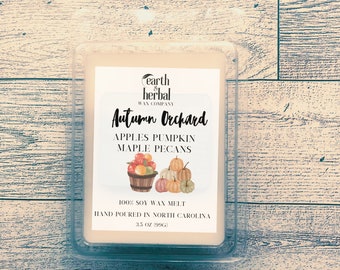 Autumn Orchard Wachs Melts: Apfel, Kürbis & Pekannuss duftendes Soja-Wachs