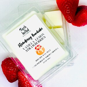 Strawberry Poundcake Soy Wax Melts Strong Scented Spring Scent Summer Tarts Long Lasting Wax Melts Gift for Mom Gift for Her
