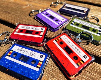 Llaveros de cinta de casete inspirados en Fall Out Boy
