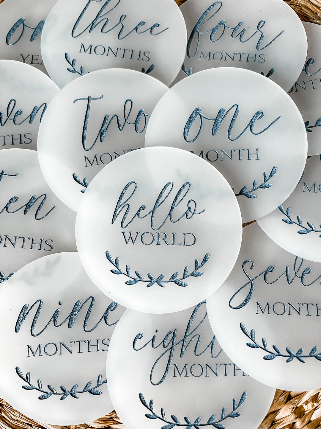 Round Acrylic Baby Milestone Markers - Etsy