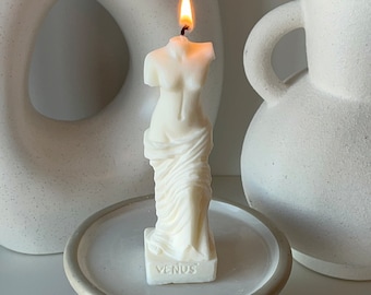 Venus roman goddess candle | 100% natural wax soy wax | paraffin free | Vegan candle | Decor candle