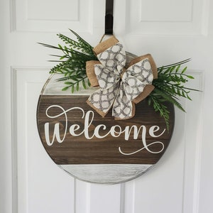 Rustic Welcome Sign / Front Door Hanger