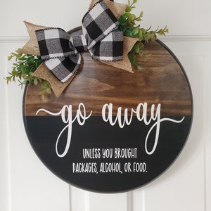 Go Away Sign / Front Door Hanger