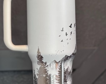 Minimal Mountain Engraved Tumbler