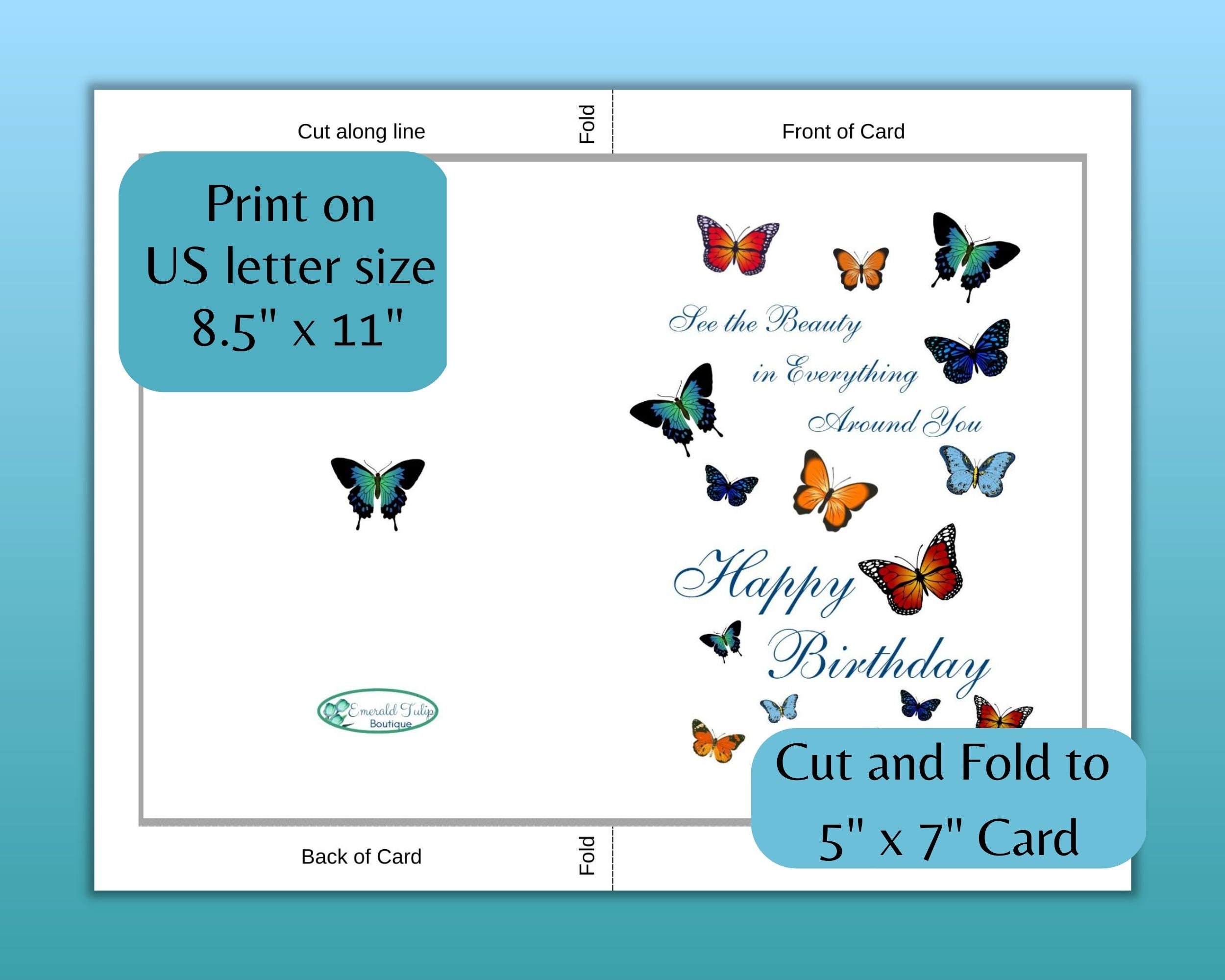 Butterfly Birthday Printables