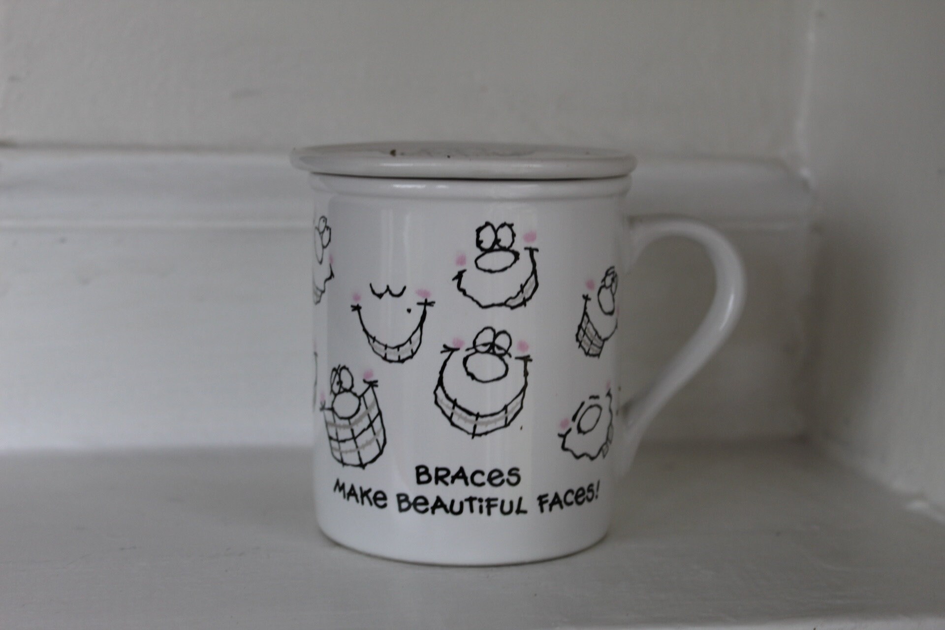 Vintage 1980s Hallmark Mugmates Braces mug