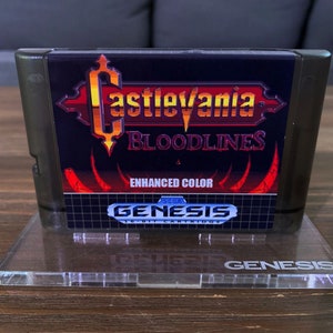 Castlevania Bloodlines &quot;Enhanced Edition&quot; Repro Sega Genesis Mega Drive Video Game Cartridge Homebrew