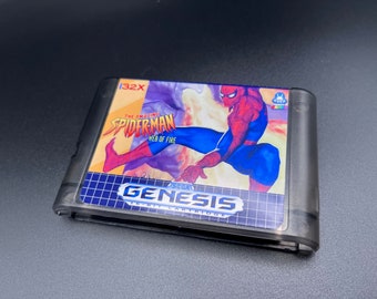 32X The Amazing Spiderman - Web of Fire Repro Sega Genesis 32X Video Game Cartridge