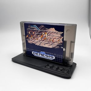 Sol Deace Repro Sega Genesis Video Game Cartridge w/ Custom Clear Smoke Grey Shell