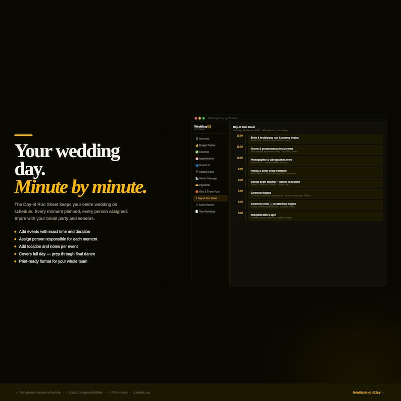 Wedding Planner Dashboard – Budget, Guest List, Seating Chart (Digital Download) image 10