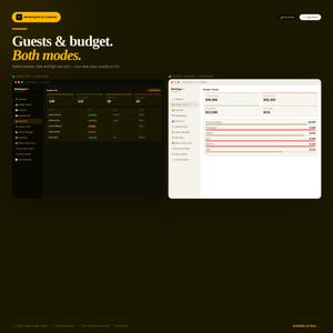 Wedding Planner Dashboard – Budget, Guest List, Seating Chart (Digital Download) image 2