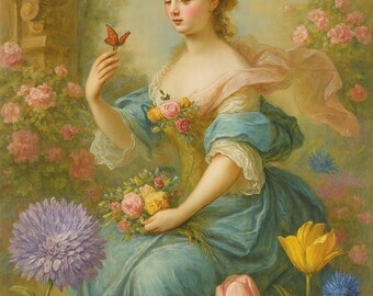 Digital File   5 pieces    Instant Download    Inspired by Marie Antoinette
