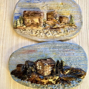 Swedish Archipelago Ceramic Oil Lamp + Wall Art — Nature in Miniature, Light Within