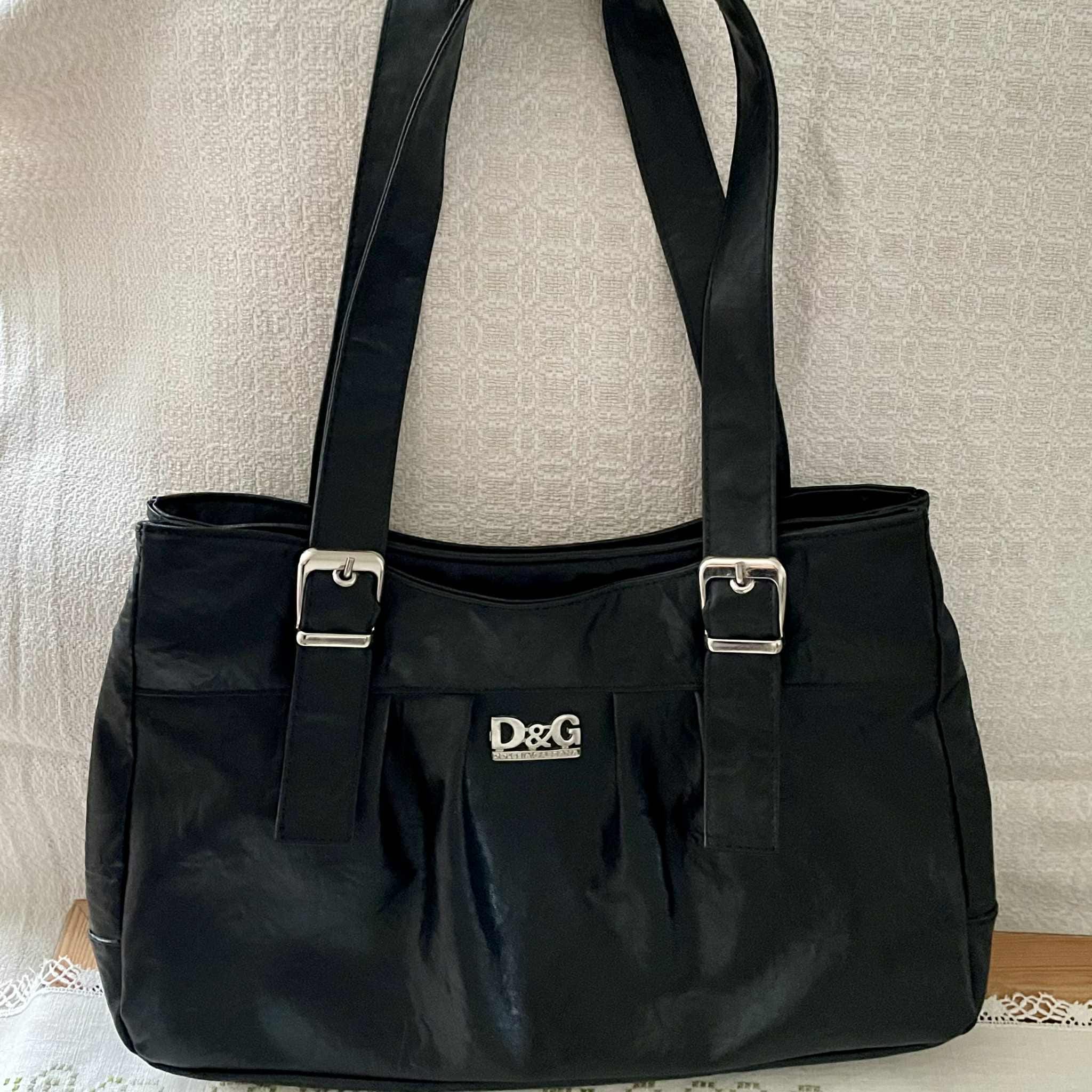 Vintage Dolce & Gabbana Leather Shoulder Bag – Platinum Hardware