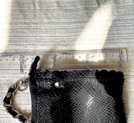 Authentic Michael Kors Black Python Leather Bag •… - image 7