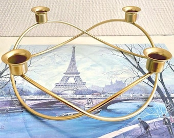 Brass Candlestick modern Georg Jensen diameter 25 cm , high 9,5 cm