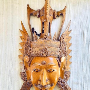 LARGE  Wall Mask c 54 cm 26 cm GARUDA VISHNU Balinese Woodcarving Statue Bali Indonesia Hindu Indonesian Vintage Antique THANK25YOU -25% off