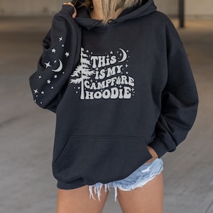 Camper Hooded Sweatshirt, Camper Hoodie, Nature Lover Gift, Campfire Family, Camping Lover, Gift For Campers Adventure Hoodie Camp Life Gift