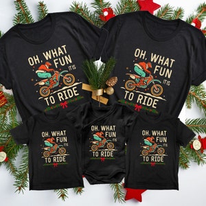 Motocross Matching shirts Christmas Shirts, Motorsport Inspired Apparel , Race Life Tshirt, Xmas shirt, Christmas dirt bike. Retro BMX Dad